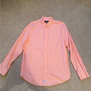 Vineyard Vines Orange Checkered Shirt